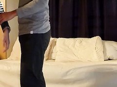 Amateur Asian sucks him to relax him